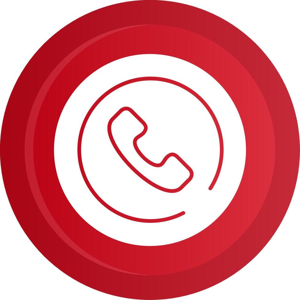 Contact Glyph Gradient Button vector