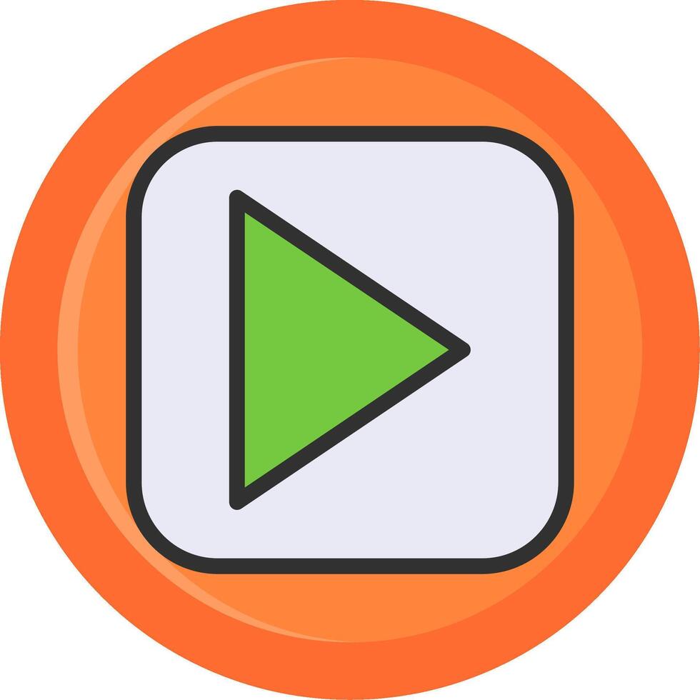 Play Line Filled Circle vector