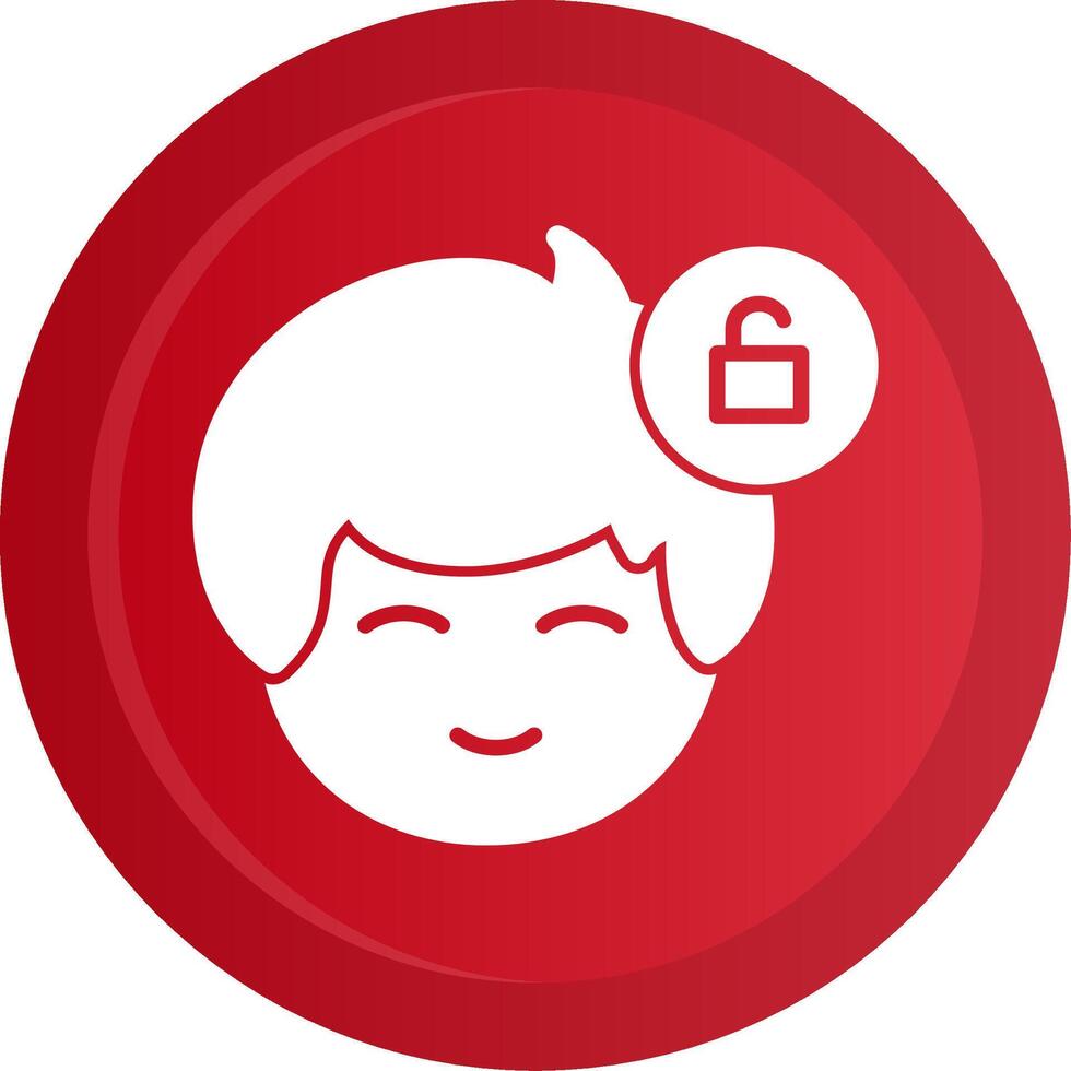 Unlock Glyph Gradient Button Glyph Gradient Button vector