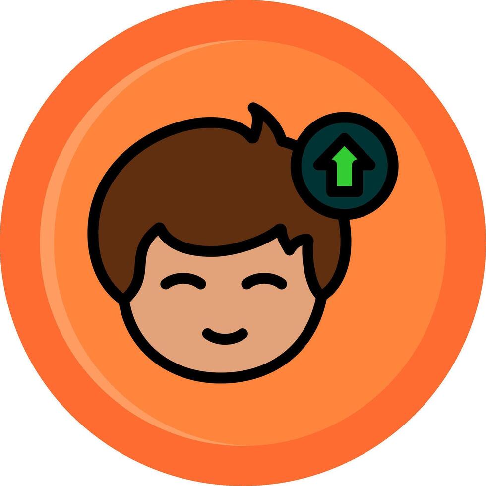 Up arrow Line Filled Circle vector