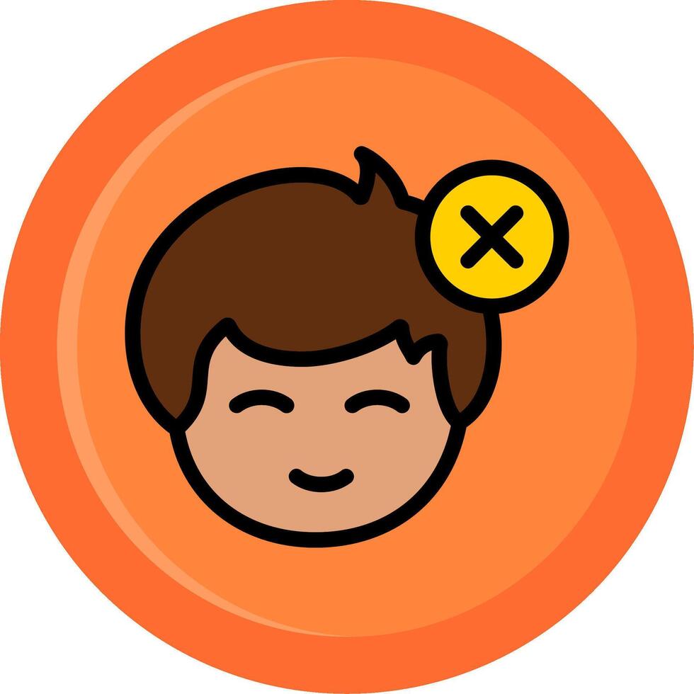 Rejected status indicator Line Filled Circle vector