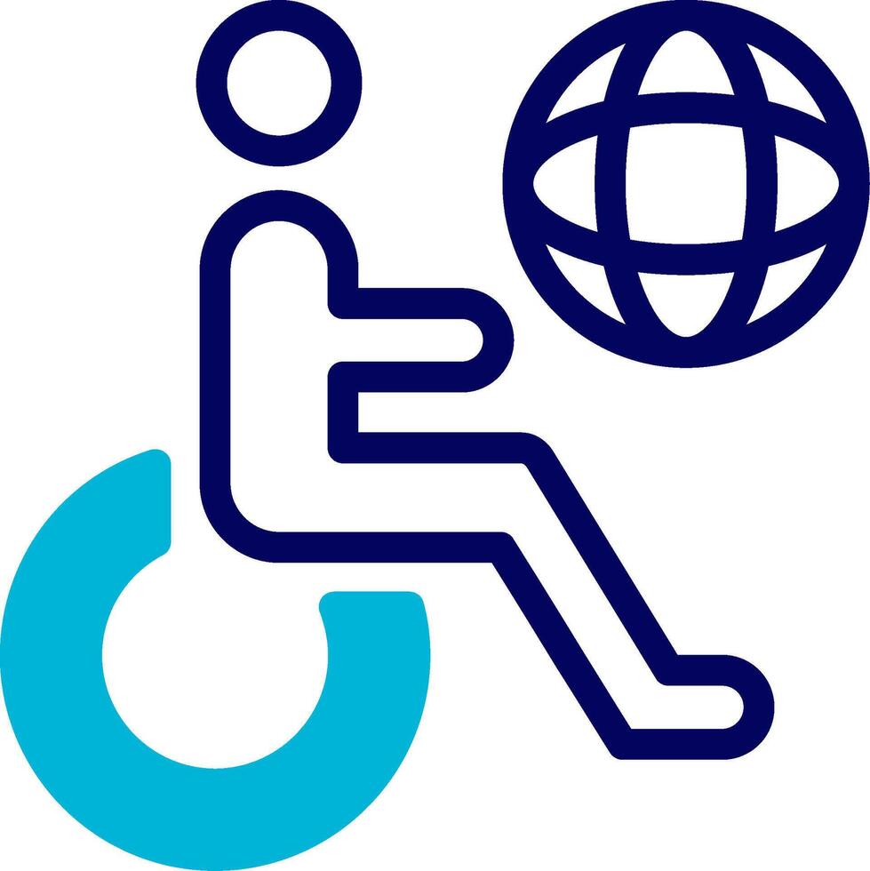Accessibility Blue Mixed vector