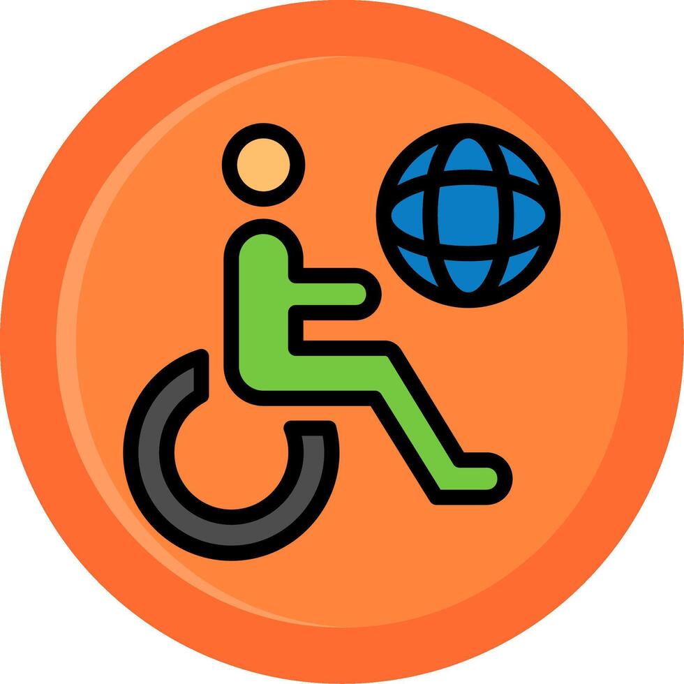 Accessibility Line Filled Circle vector