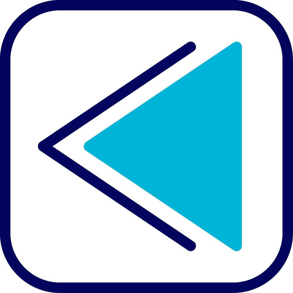 Backward Blue Mixed vector
