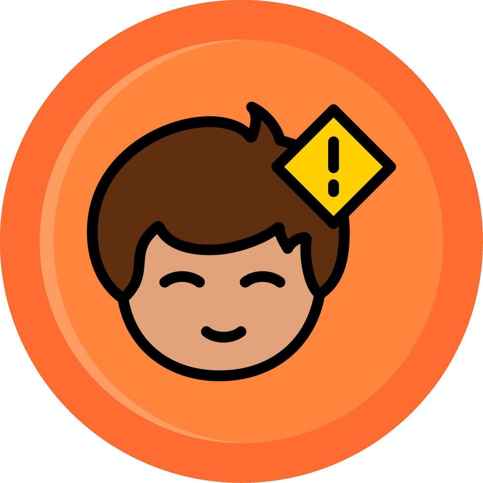 Exclamation mark Line Filled Circle vector