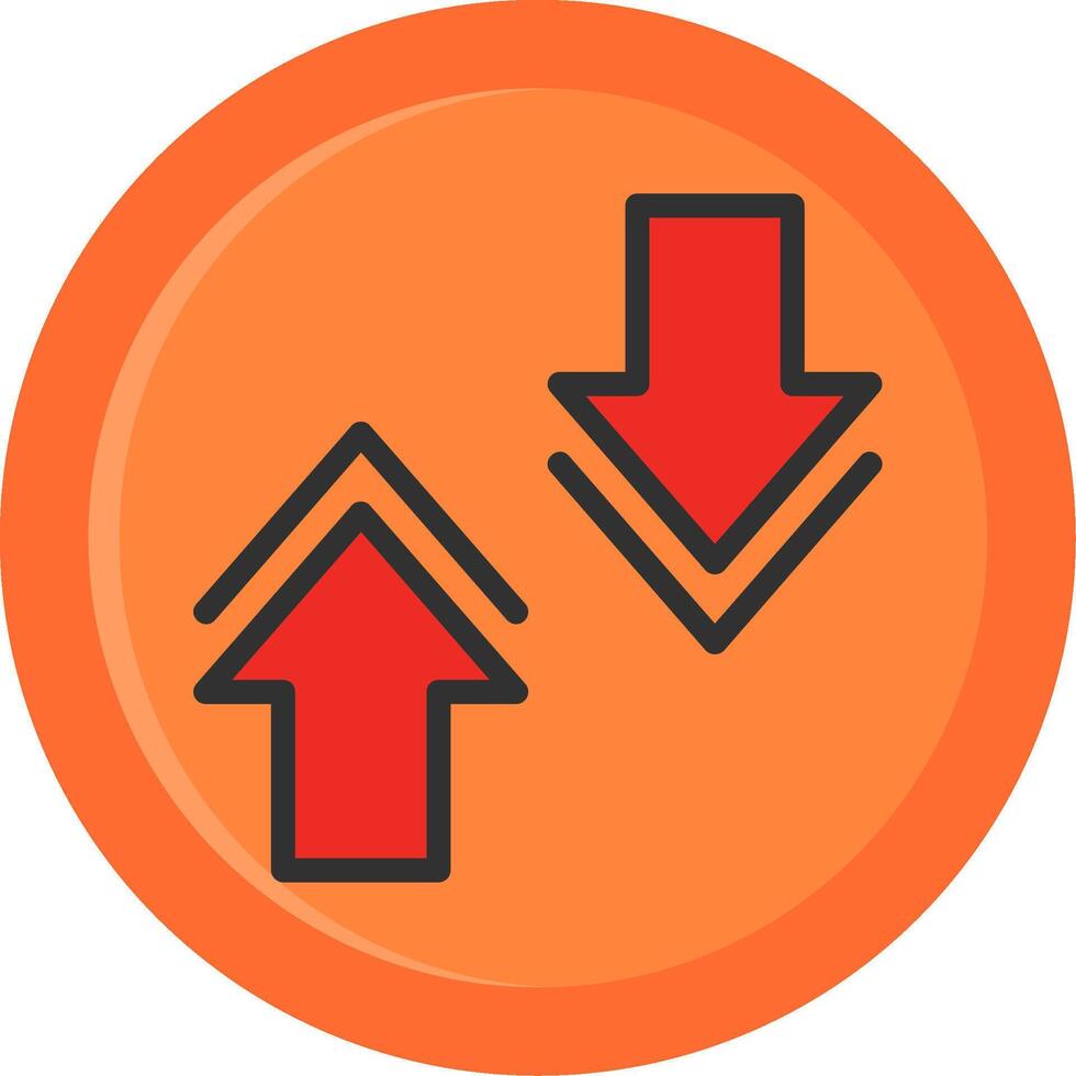 Collapse Line Filled Circle vector