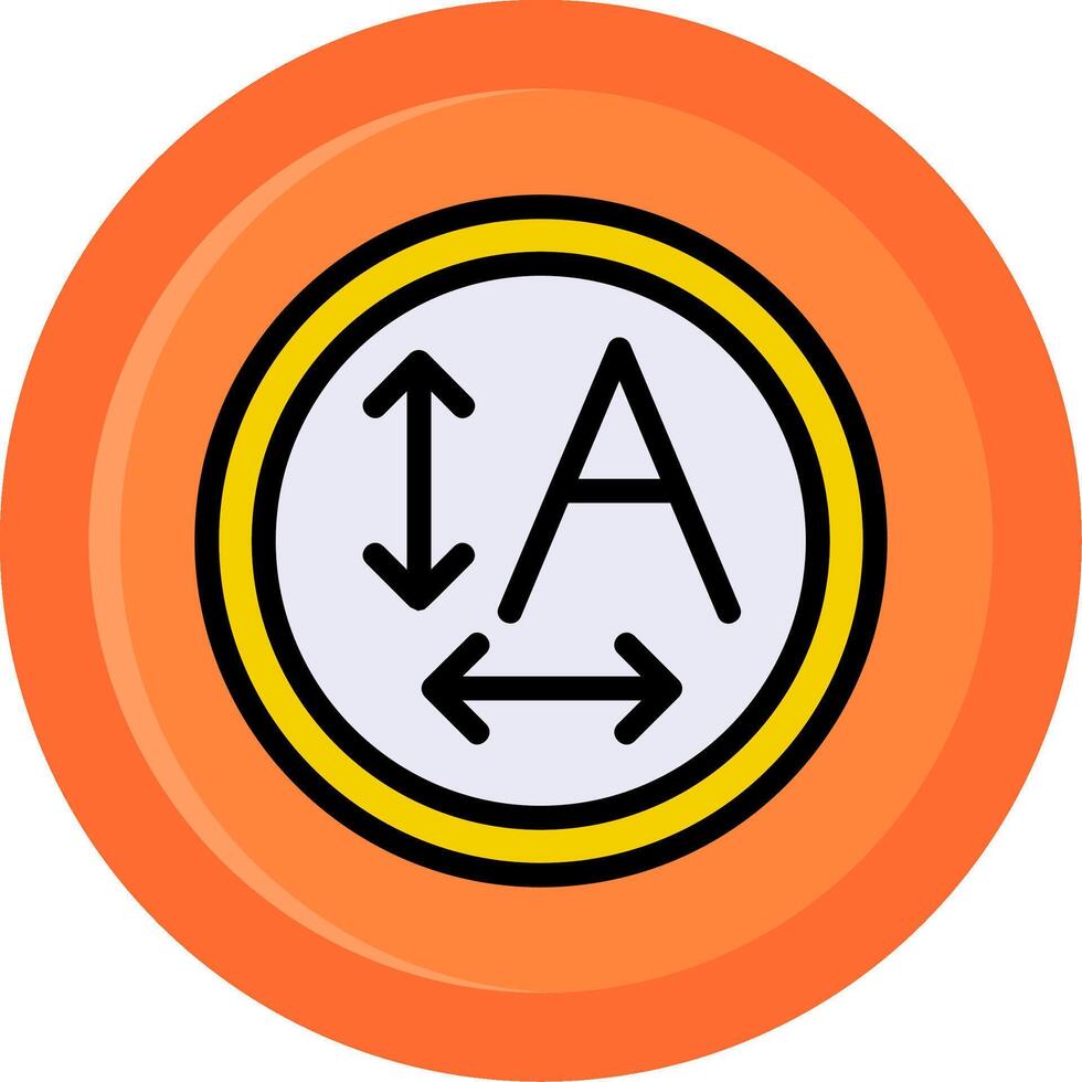 Text resizing Line Filled Circle vector
