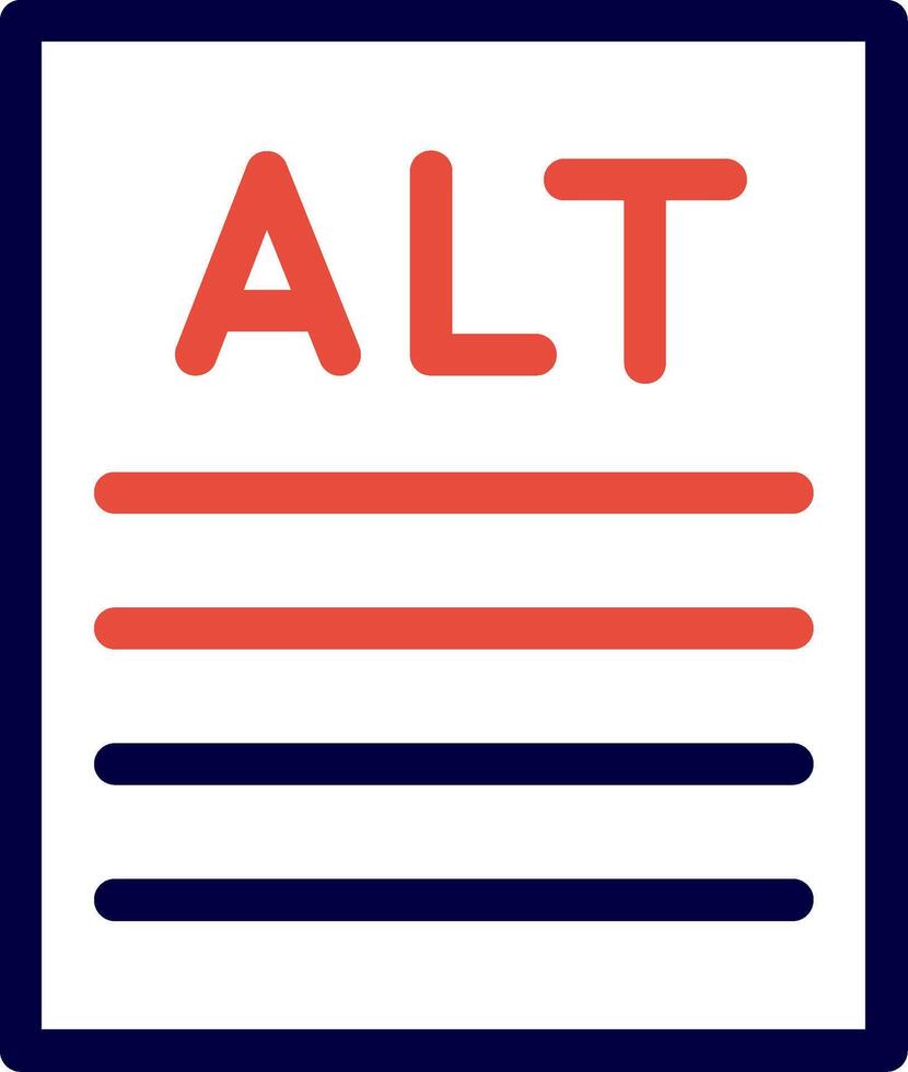 Alt text Line Red Filled vector