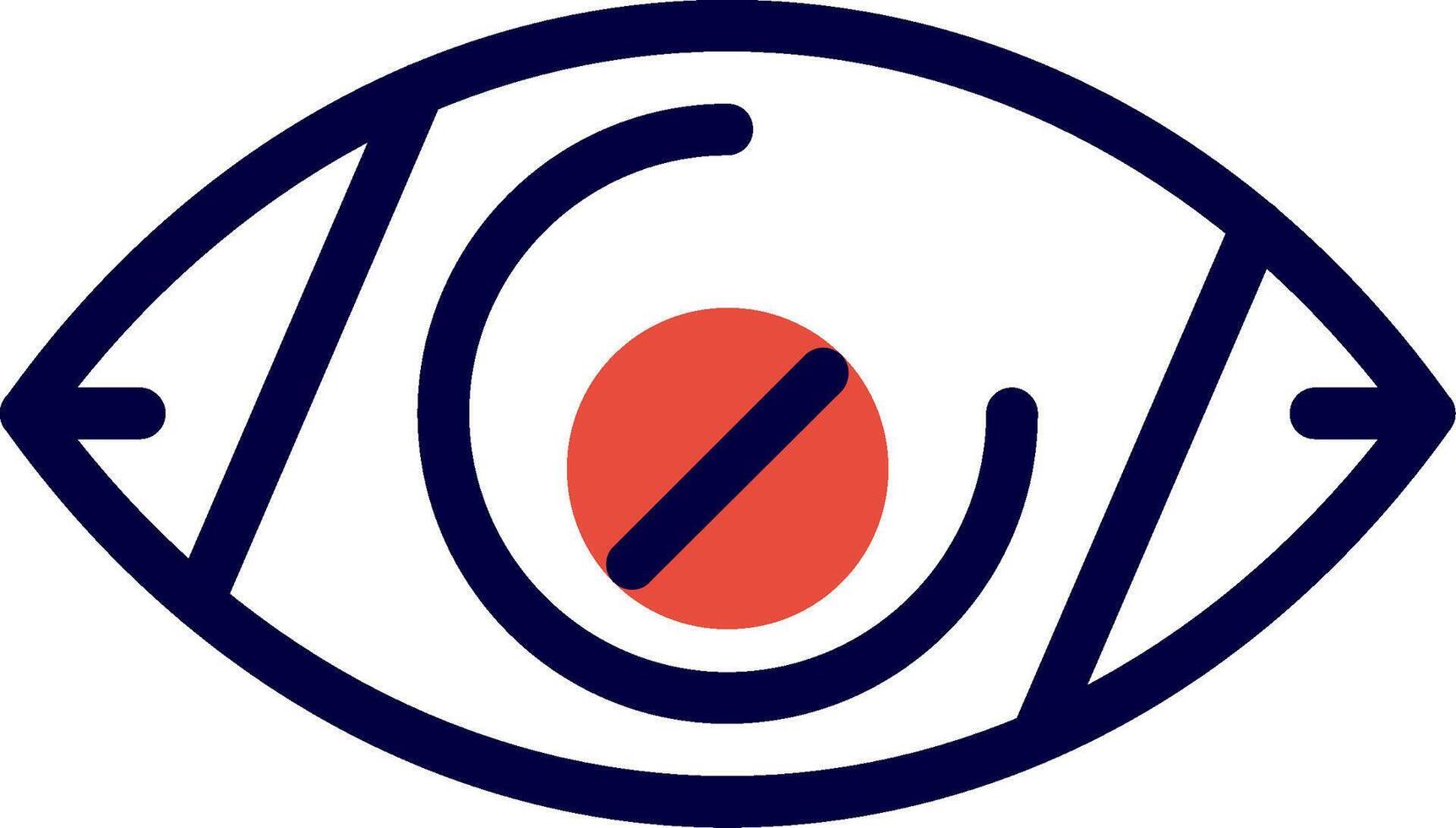 Visual impairment Line Red Filled vector
