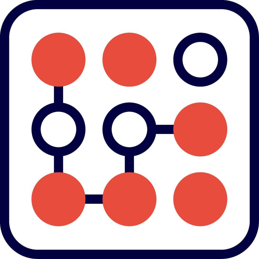 Pattern Line Red Filled vector