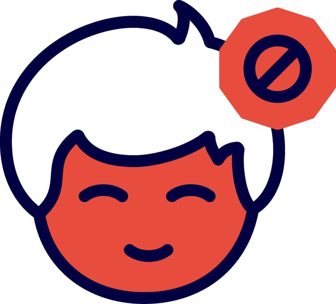 Stop symbol Line Red Filled vector