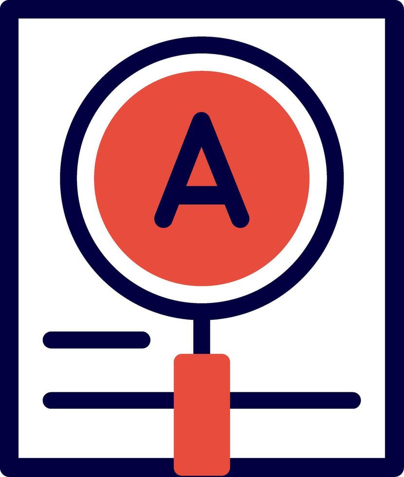 Magnification Line Red Filled vector