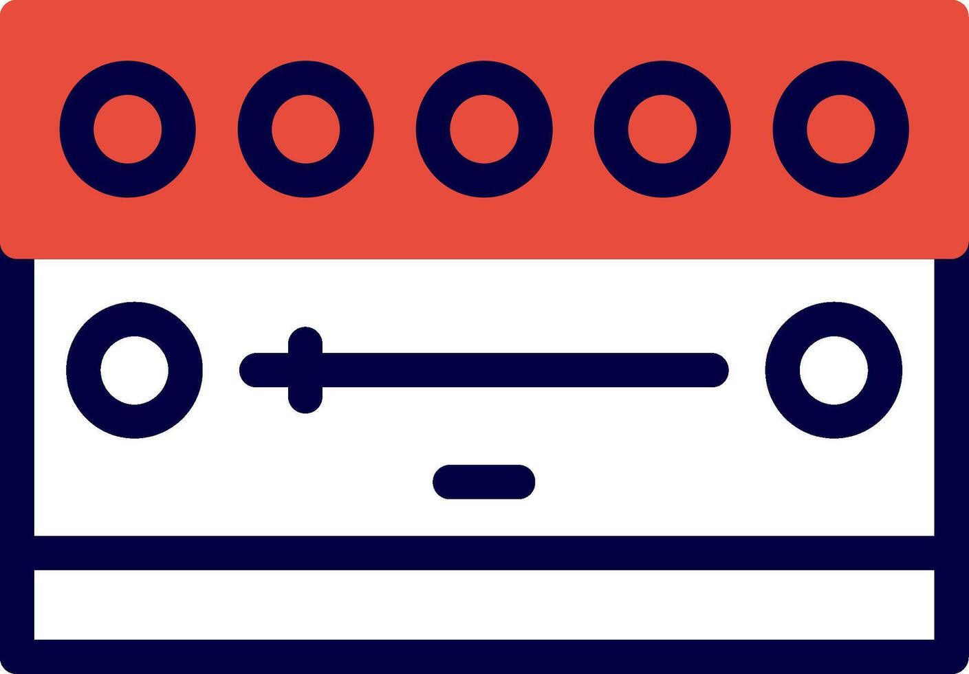 Notification Bar Line Red Filled vector