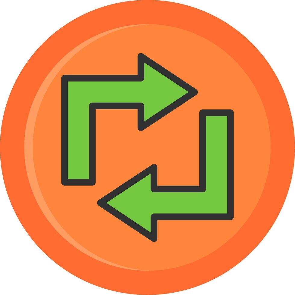 Refresh Line Filled Circle vector