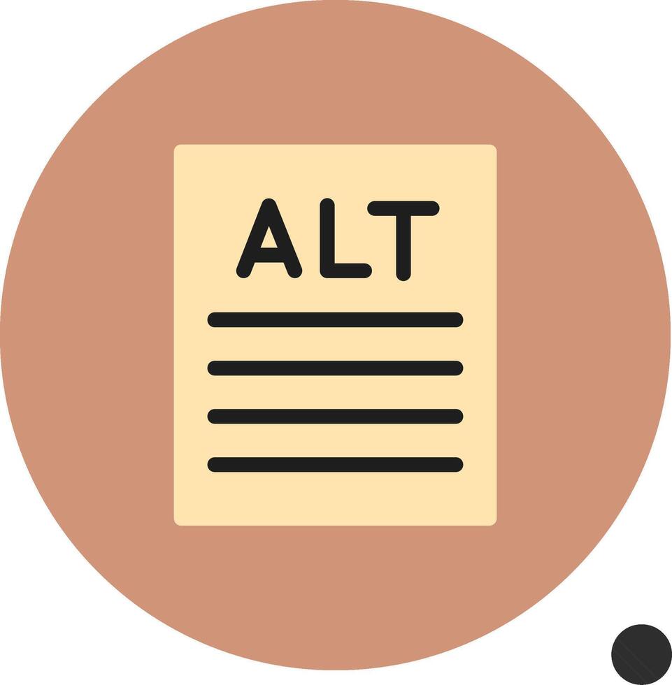 Alt text Flat Shadow vector