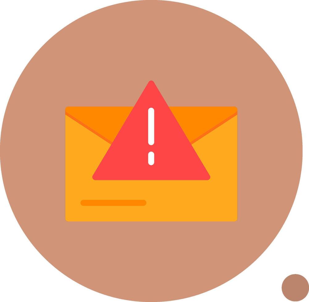 Warning Triangle Flat Shadow vector