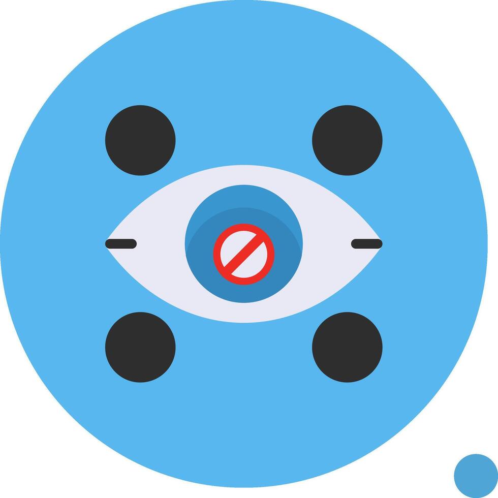 Color blindness Flat Shadow vector