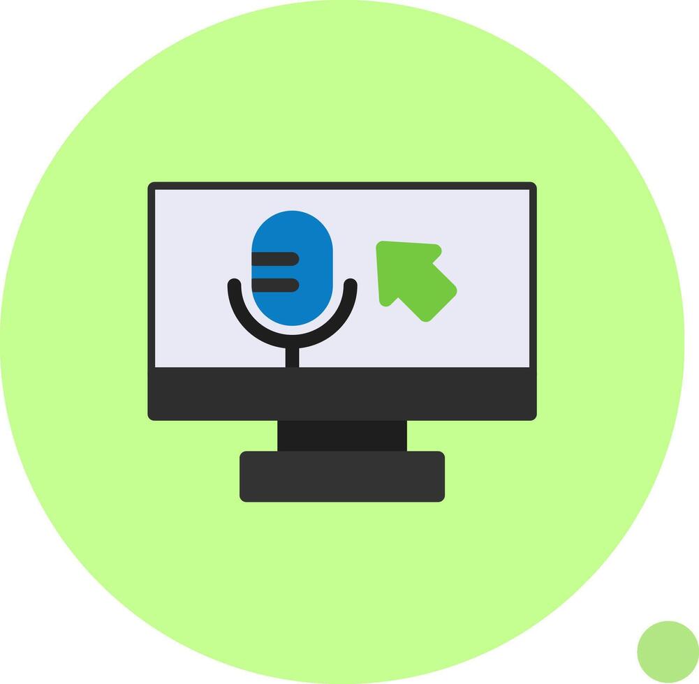 Voice commands Flat Shadow vector