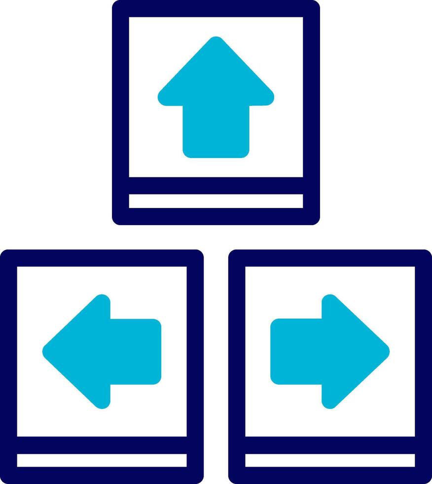 Keyboard navigation Blue Mixed vector