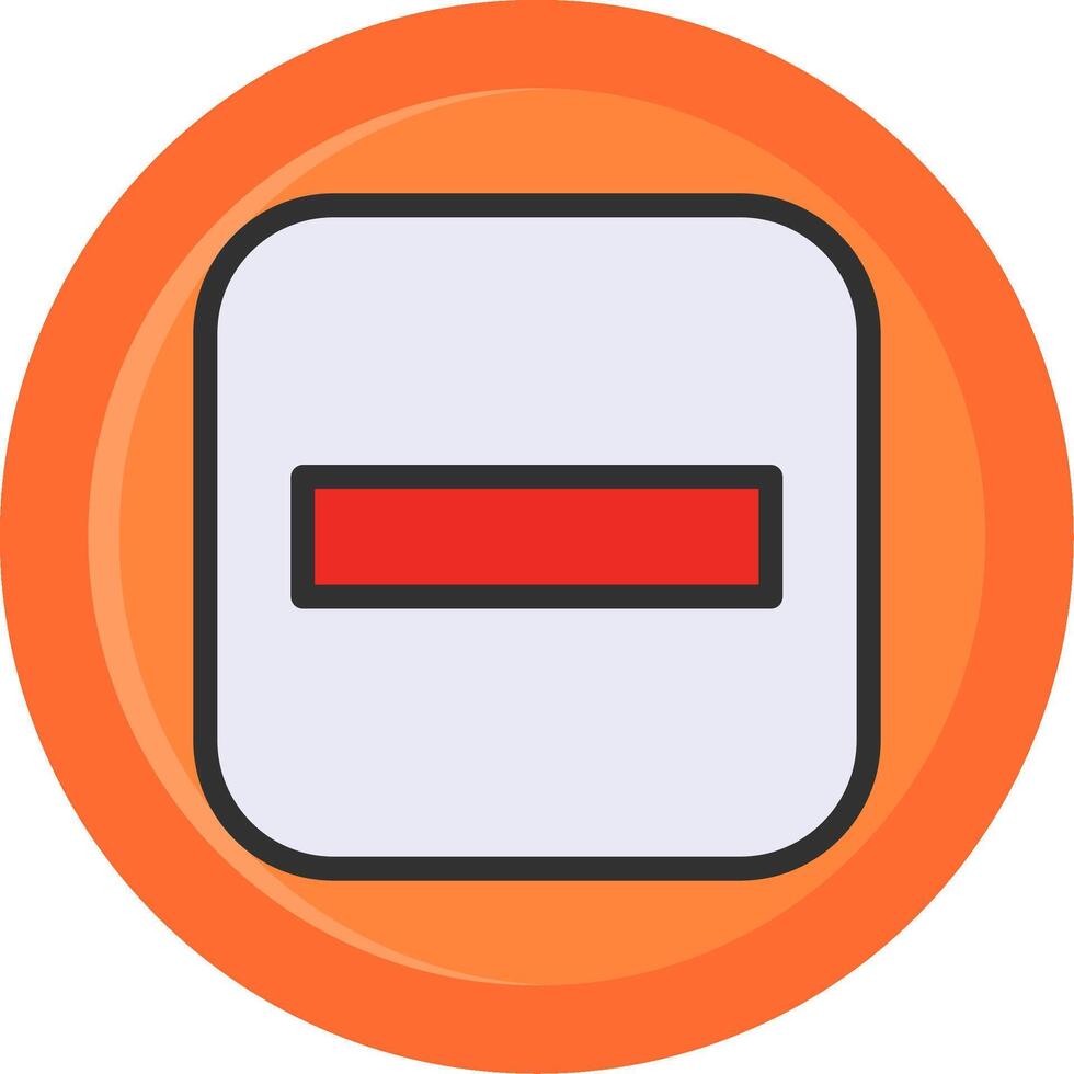 Stop Line Filled Circle vector