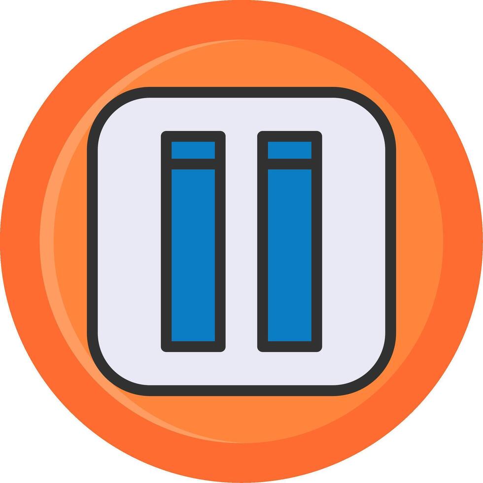 Pause Line Filled Circle vector