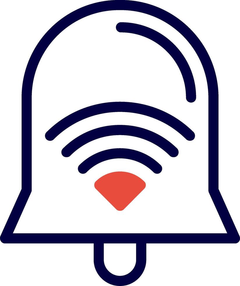Wi-Fi Signal Line Red Filled vector