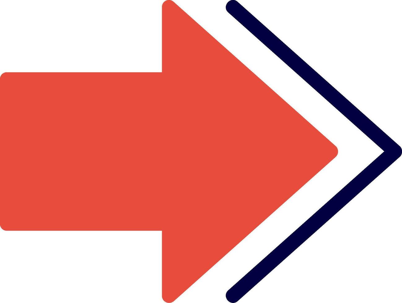 Next Line Red Filled vector