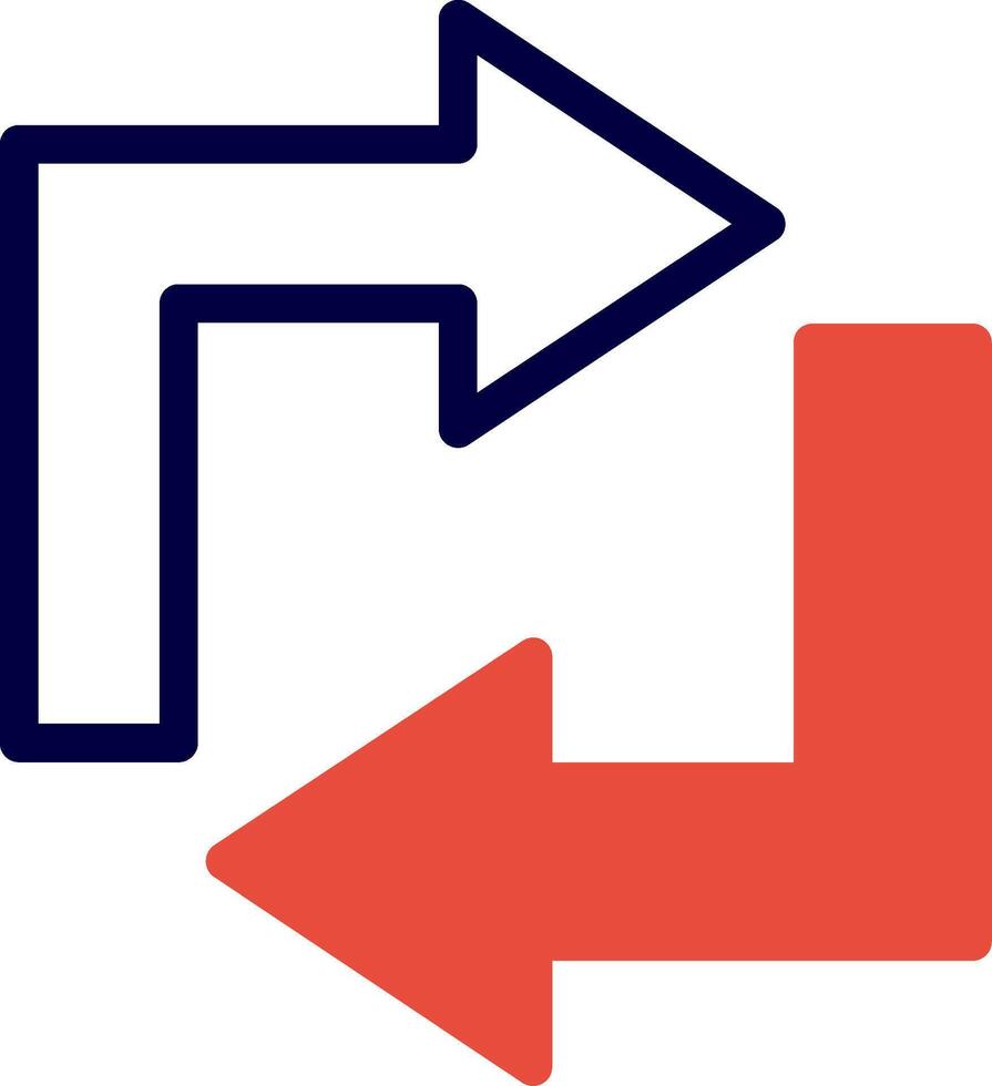 Refresh Line Red Filled vector