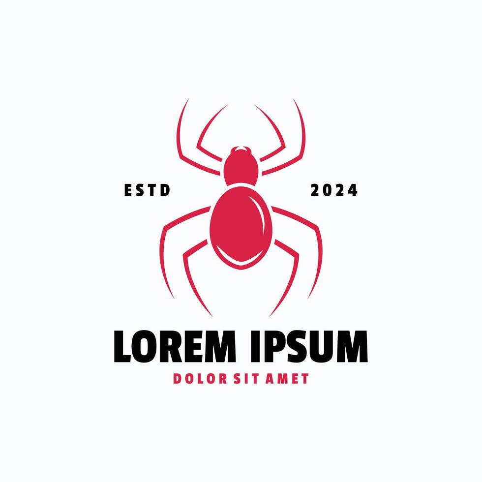 Spider Logo Line Art in Simple Style vector