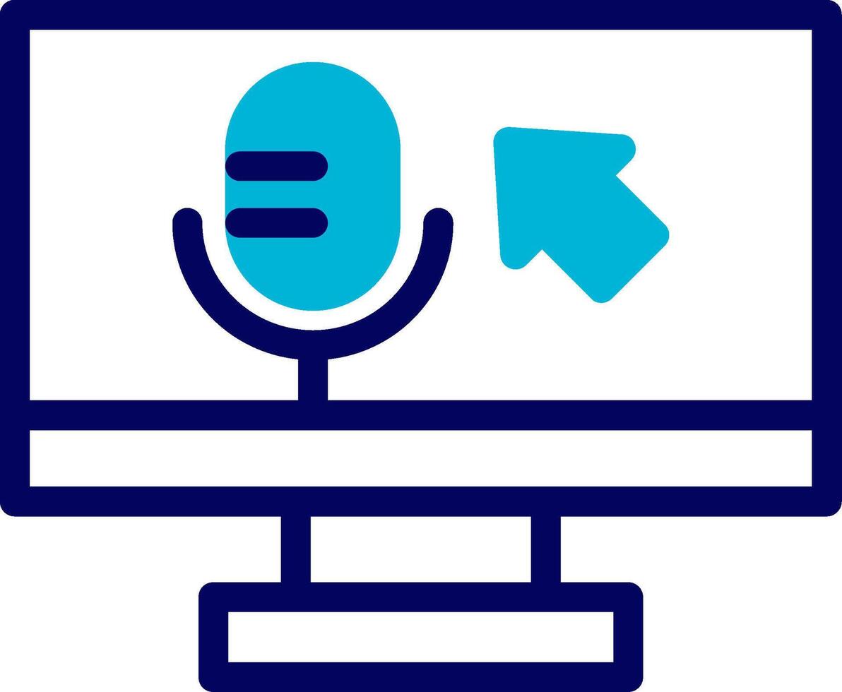 Voice commands Blue Mixed vector