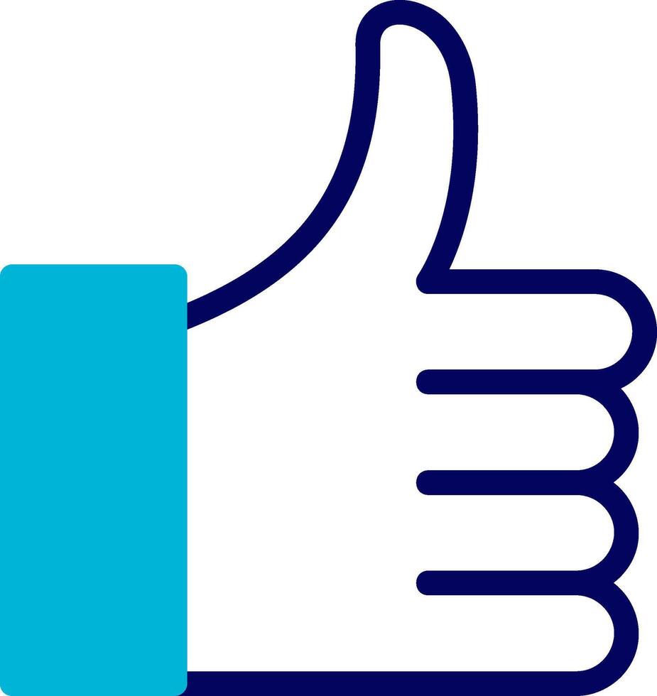 Thumbs Up Blue Mixed vector
