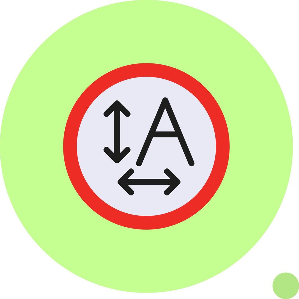 Text resizing Flat Shadow vector