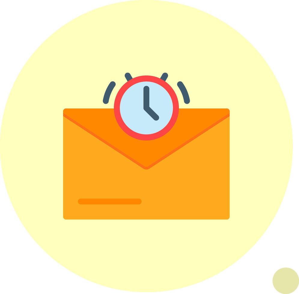 Alarm Clock Flat Shadow vector