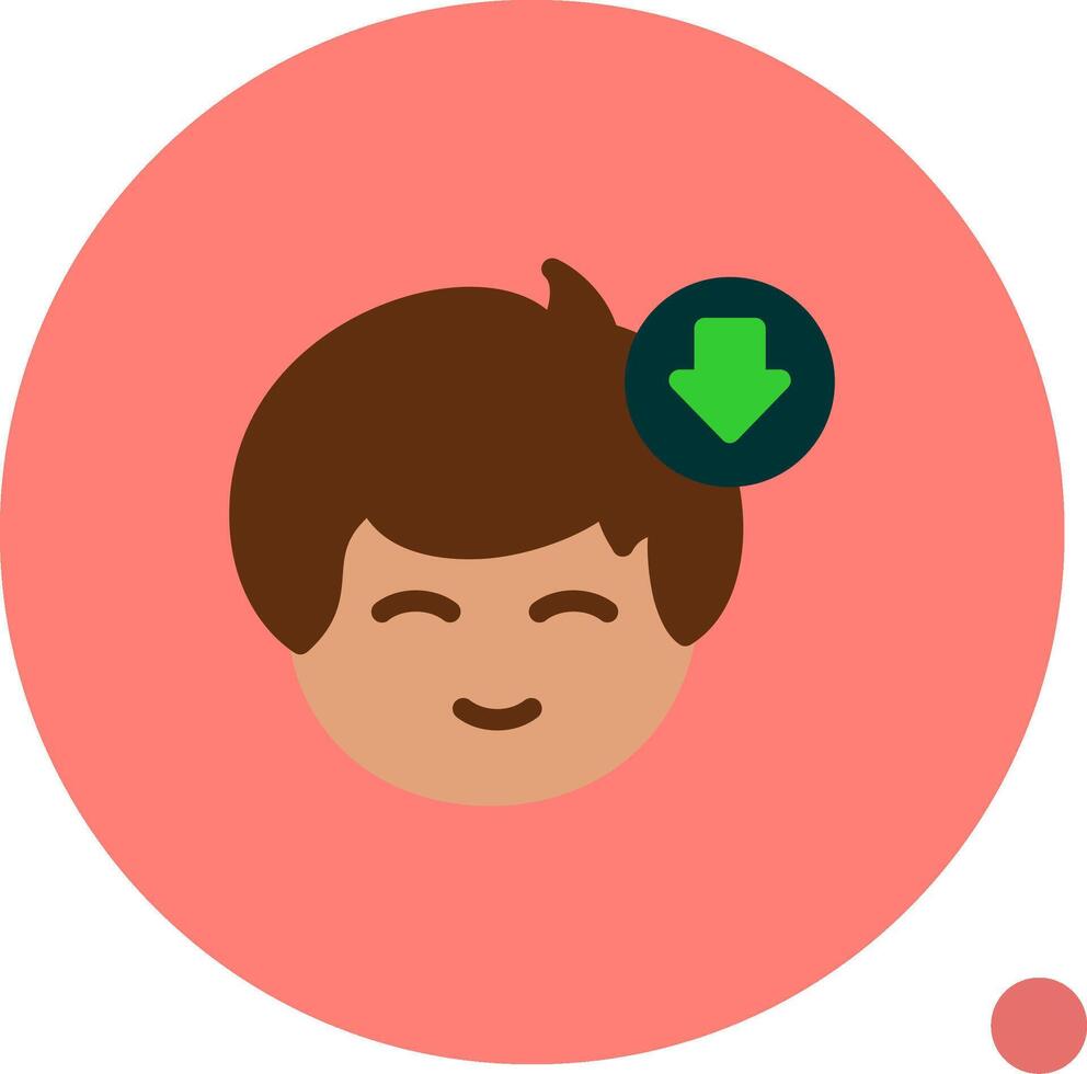 Down arrow Flat Shadow vector