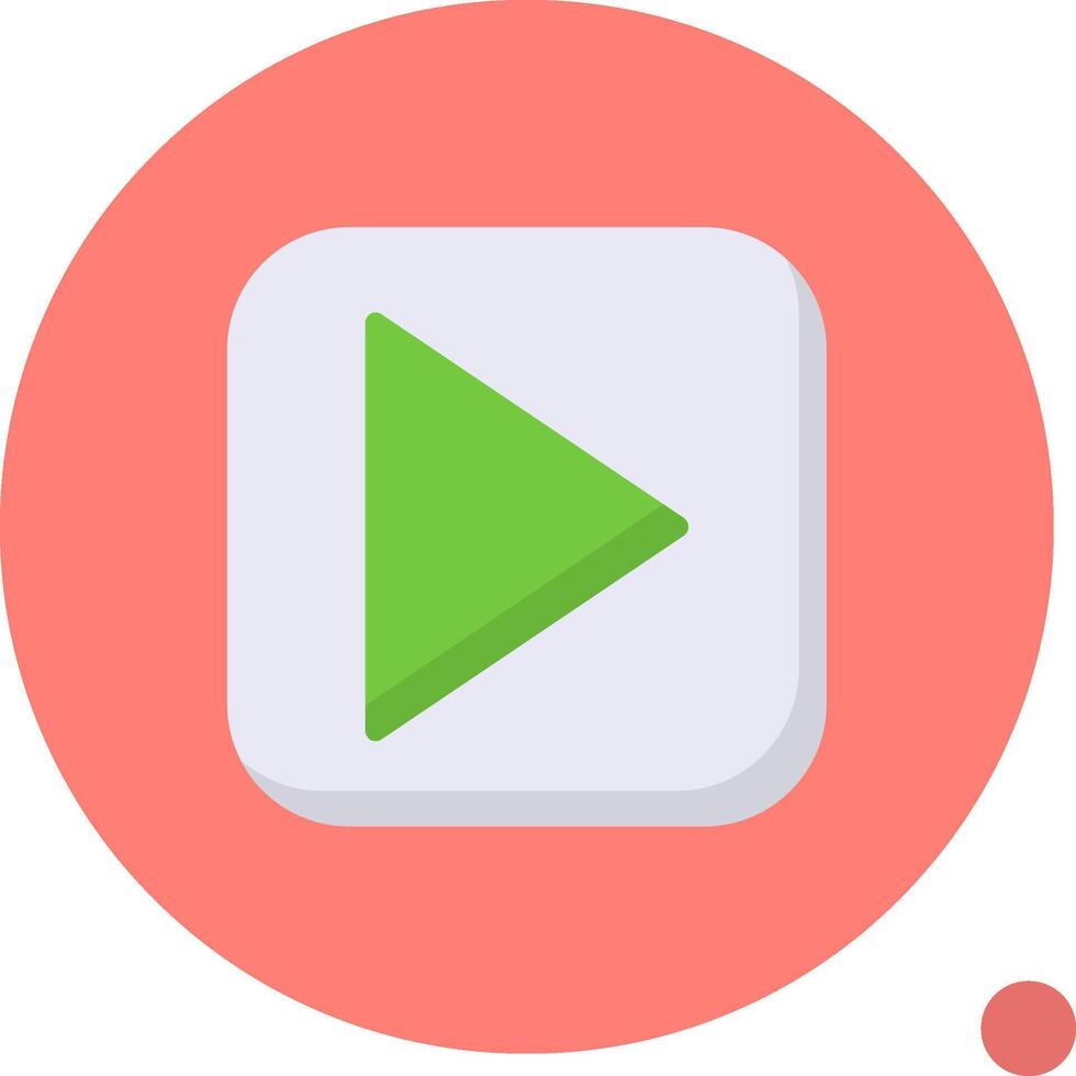 Play Flat Shadow vector