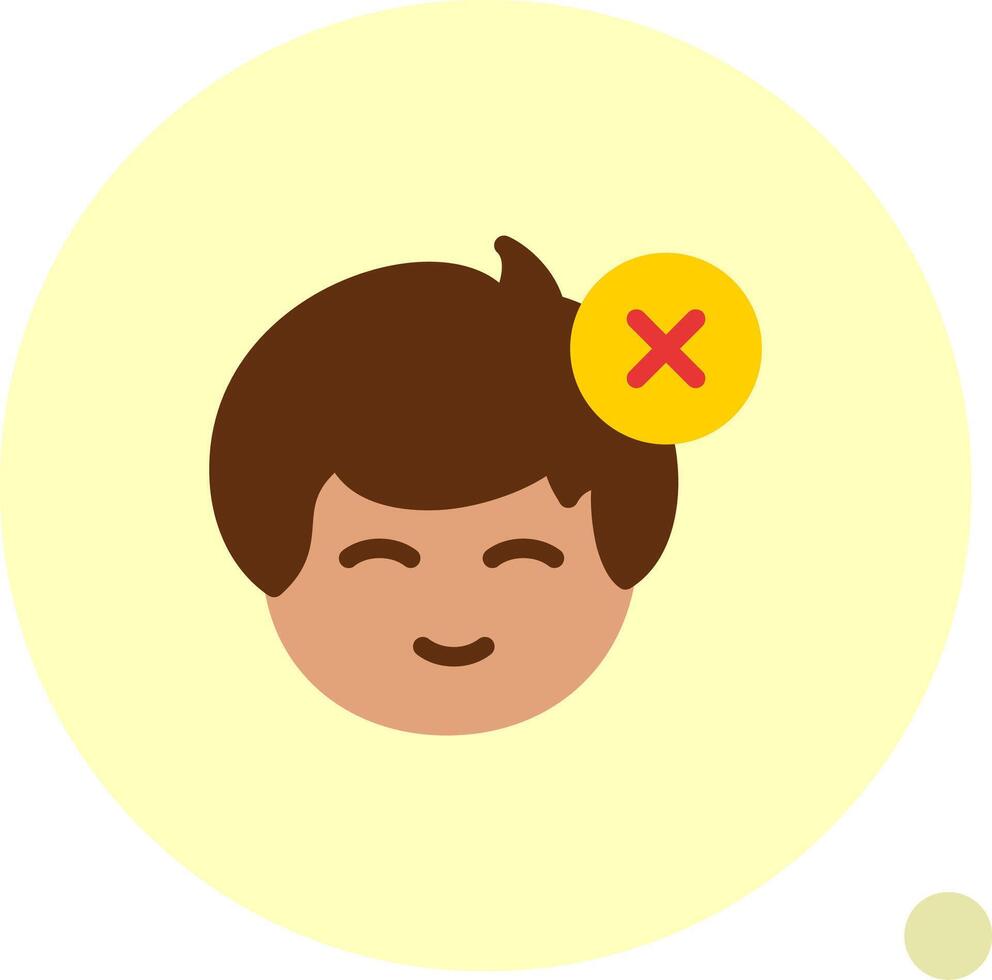 Rejected status indicator Flat Shadow vector