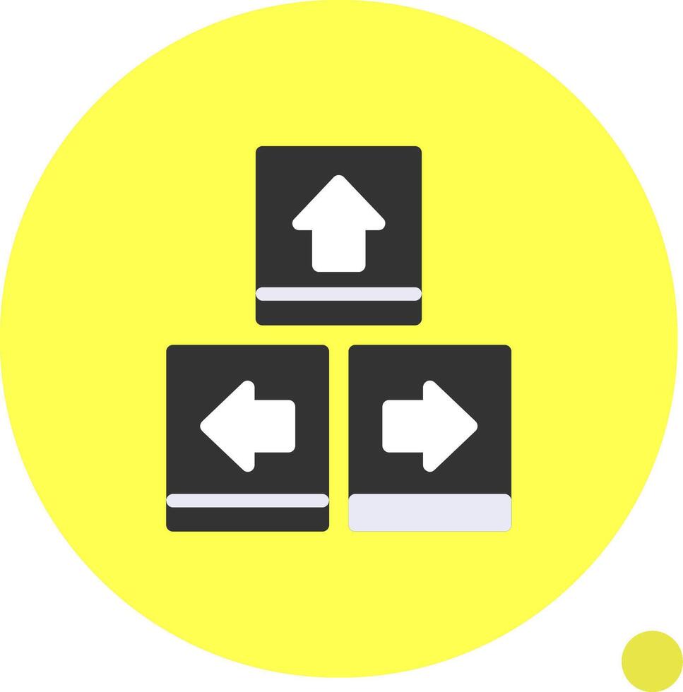 Keyboard navigation Flat Shadow vector