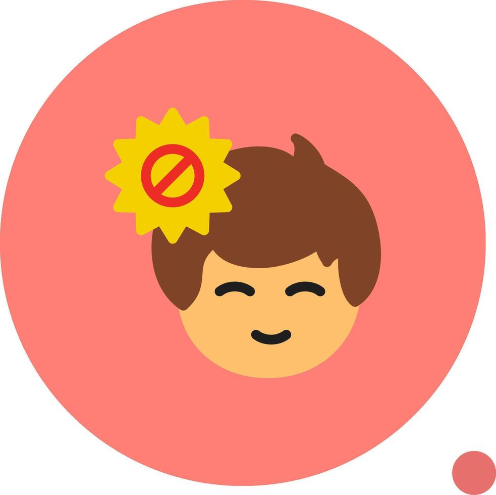 Cognitive impairment Flat Shadow vector