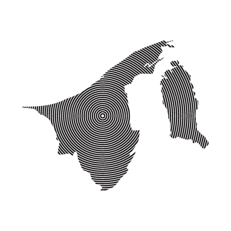 Bruney Darussalam map icon vector