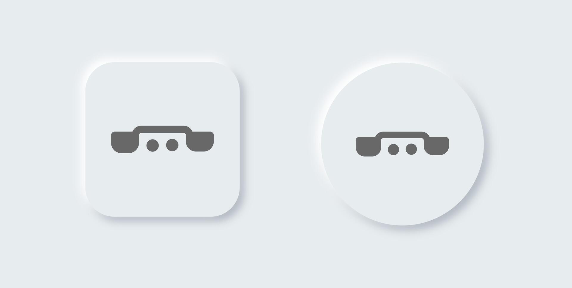 Dial solid icon in neomorphic design style. Call signs illustration. vector