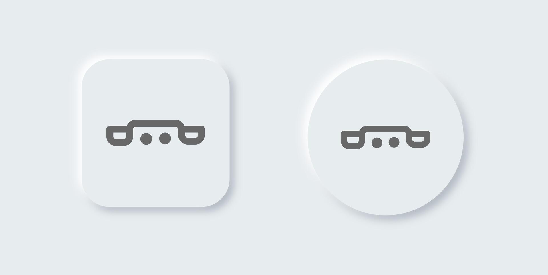 Dial line icon in neomorphic design style. Call signs illustration. vector