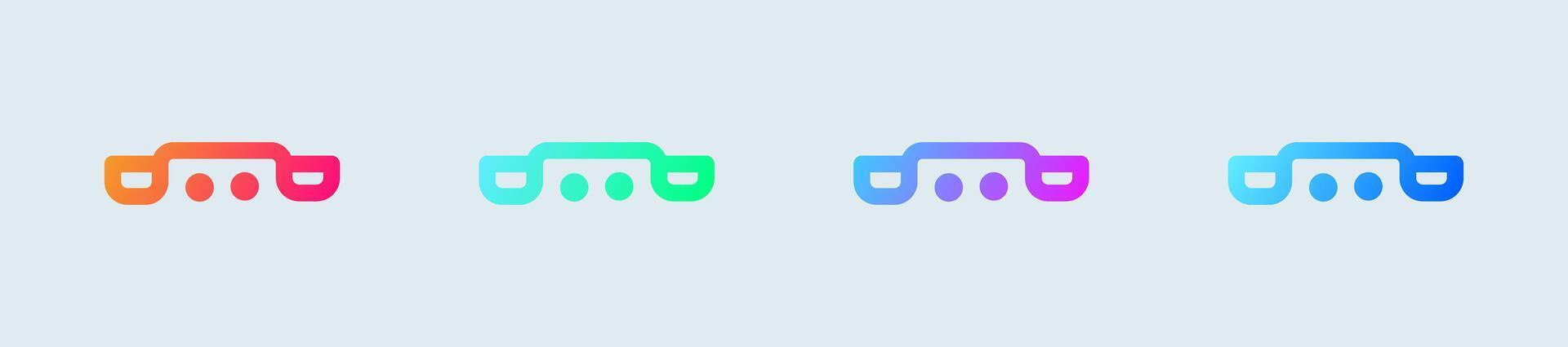 Dial line icon in gradient colors. Call signs illustration. vector