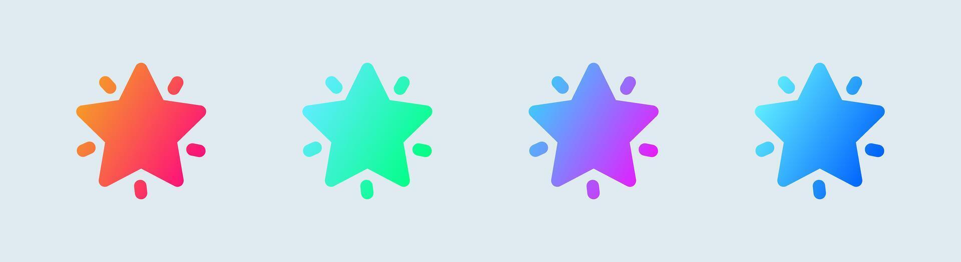 Favourite solid icon in gradient colors. Star signs illustration. vector