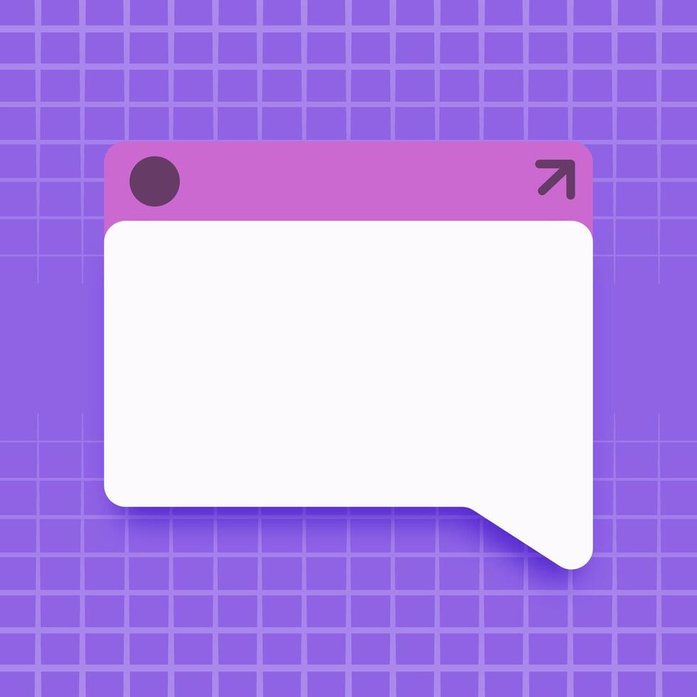 Speech bubble square background with copy space. Message banner illustration. vector