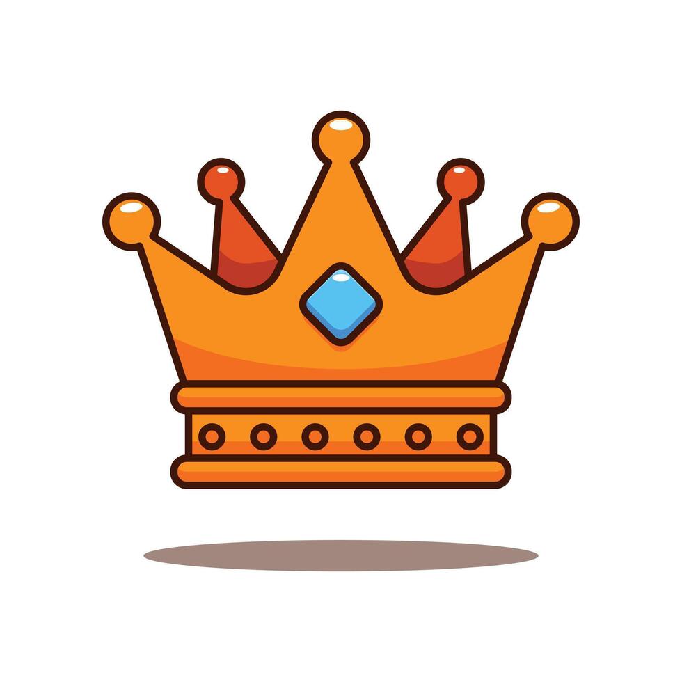 Cartoon illustration of crown. vector