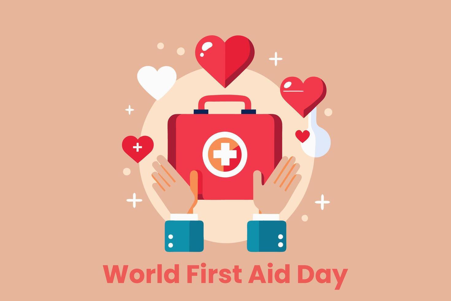 World first aid day, Healthcare Day, Holiday vector