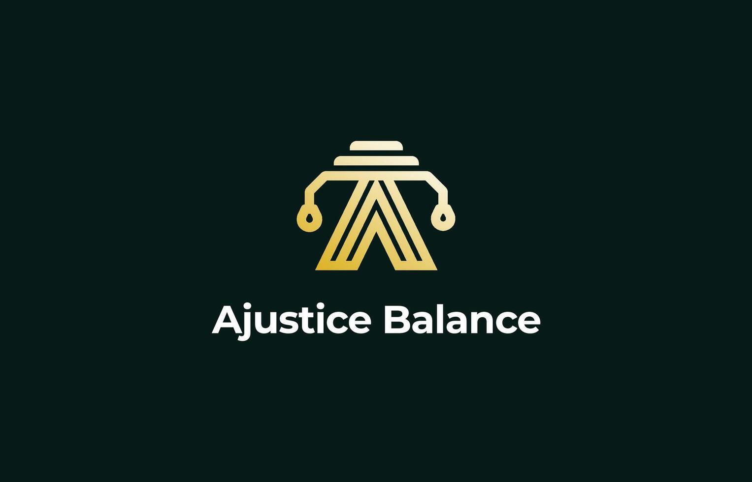 Logo Letter A and Justice Balance or scale. Law firm, Lawyer, judge. Editable file vector