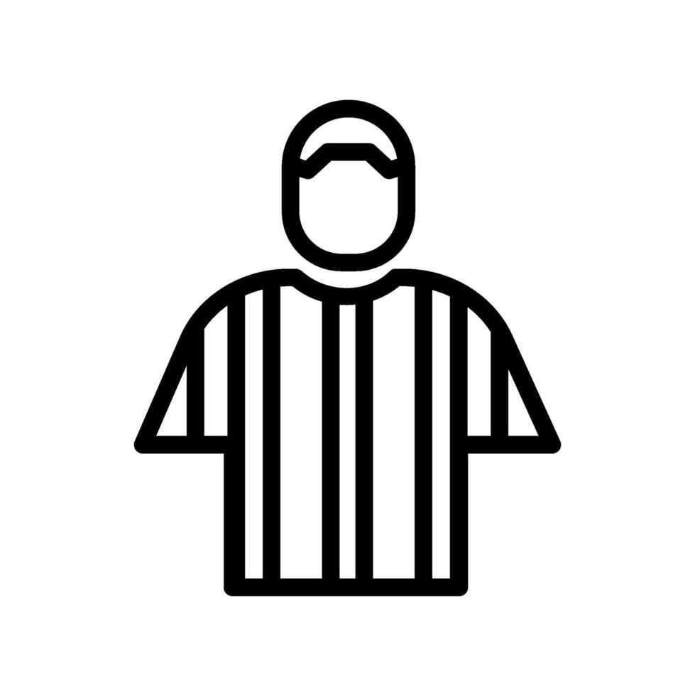 icon Line jersey or tshirt soccer player .Football, sport, strategy. Editable file vector