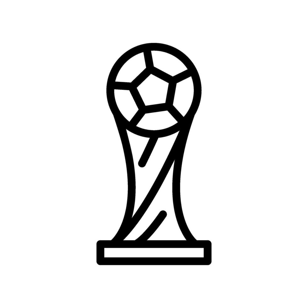icon Line trophy ball soccer game.Football, sport, strategy. Editable file vector