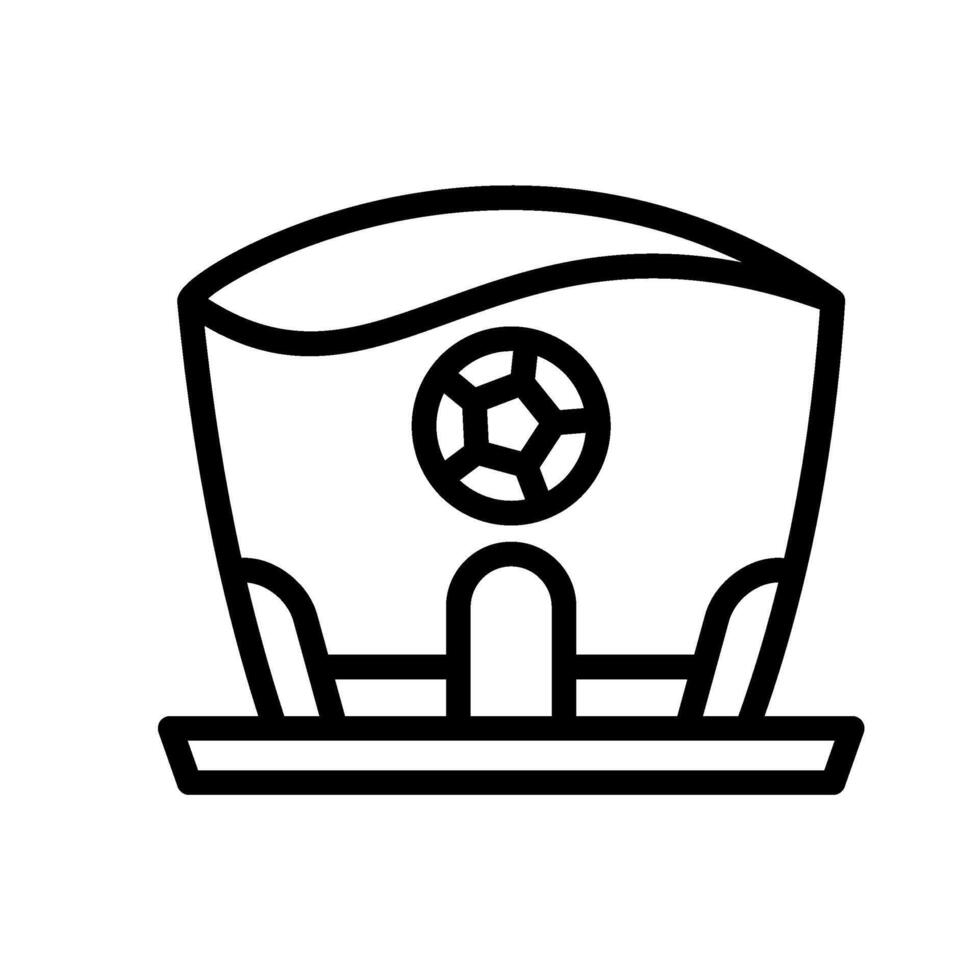 icon Line soccer stadium.Football, sport, strategy. Editable file vector